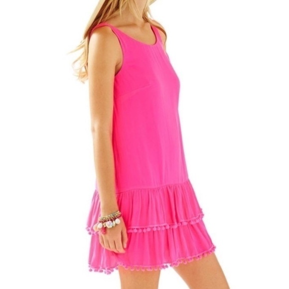 Lilly Pulitzer Dresses & Skirts - Lilly Pulitzer Bright Pink Pom Pom Dress